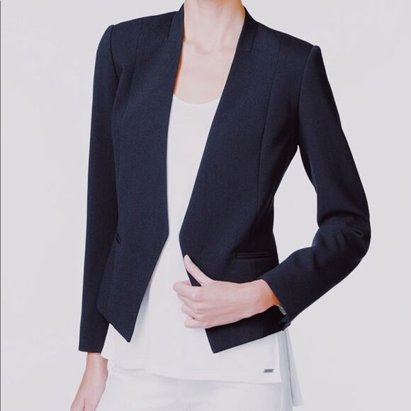 Armani Exchange Navy Blazer Jacket - Size 6 - Picture 1 of 7
